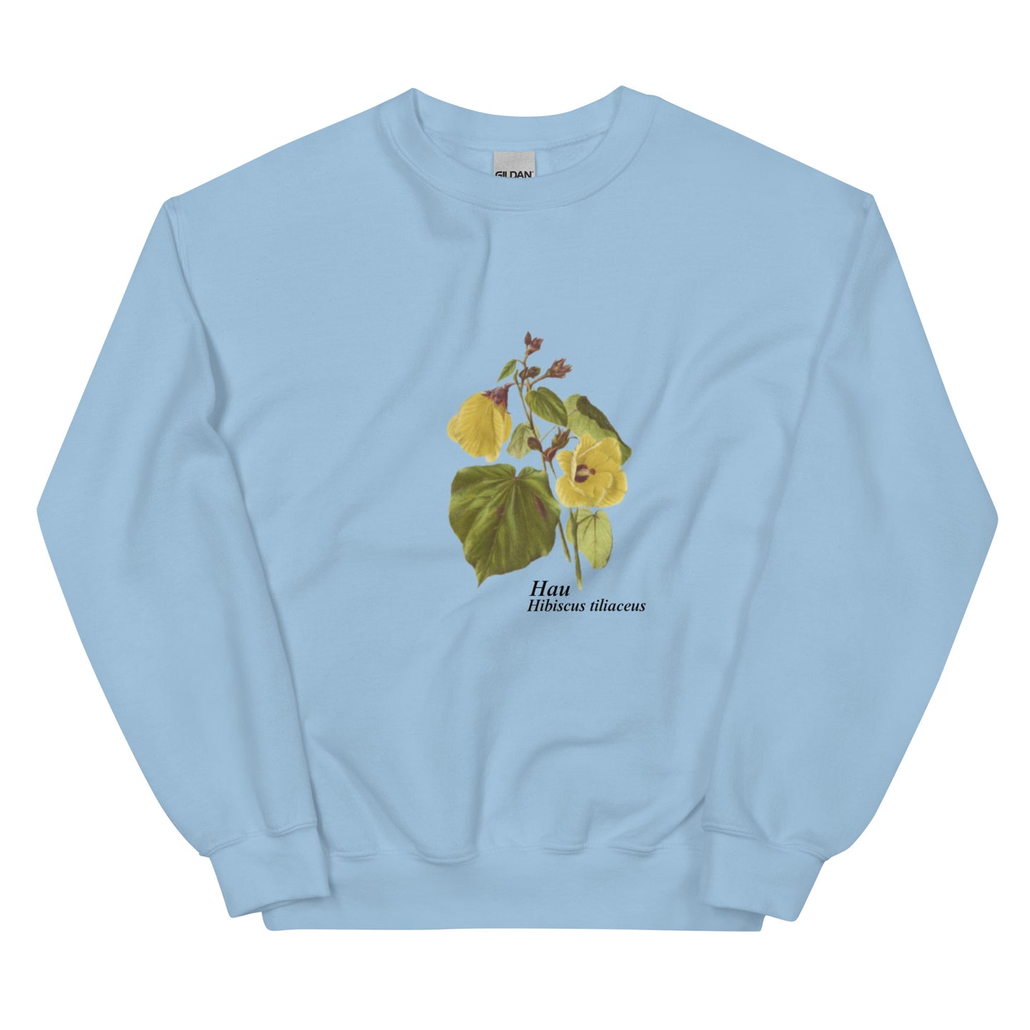 Indigenous or Native Flowers of the Hawaiian Islands Hau (Hibiscus tiliaceus) Crewneck