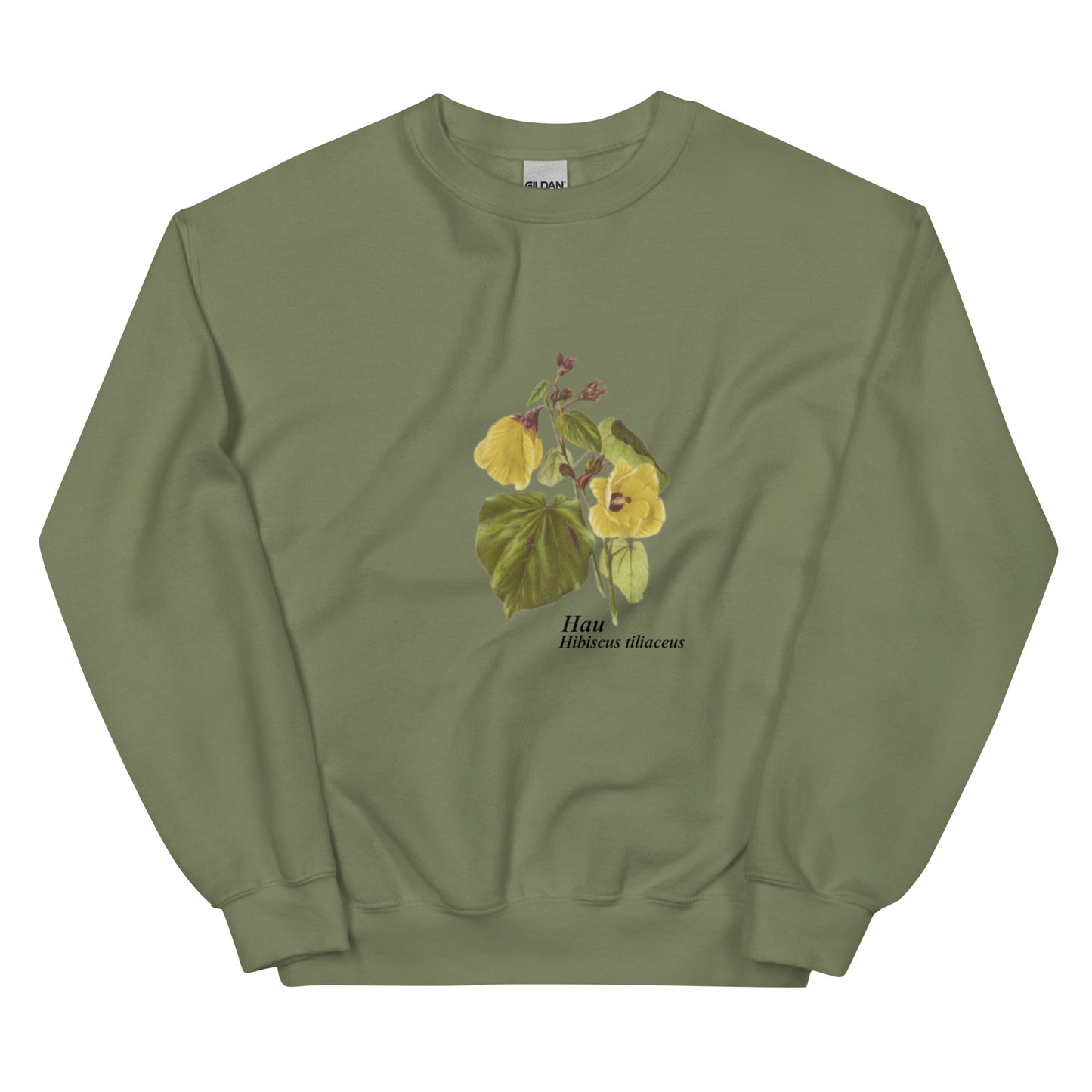 Indigenous or Native Flowers of the Hawaiian Islands Hau (Hibiscus tiliaceus) Crewneck