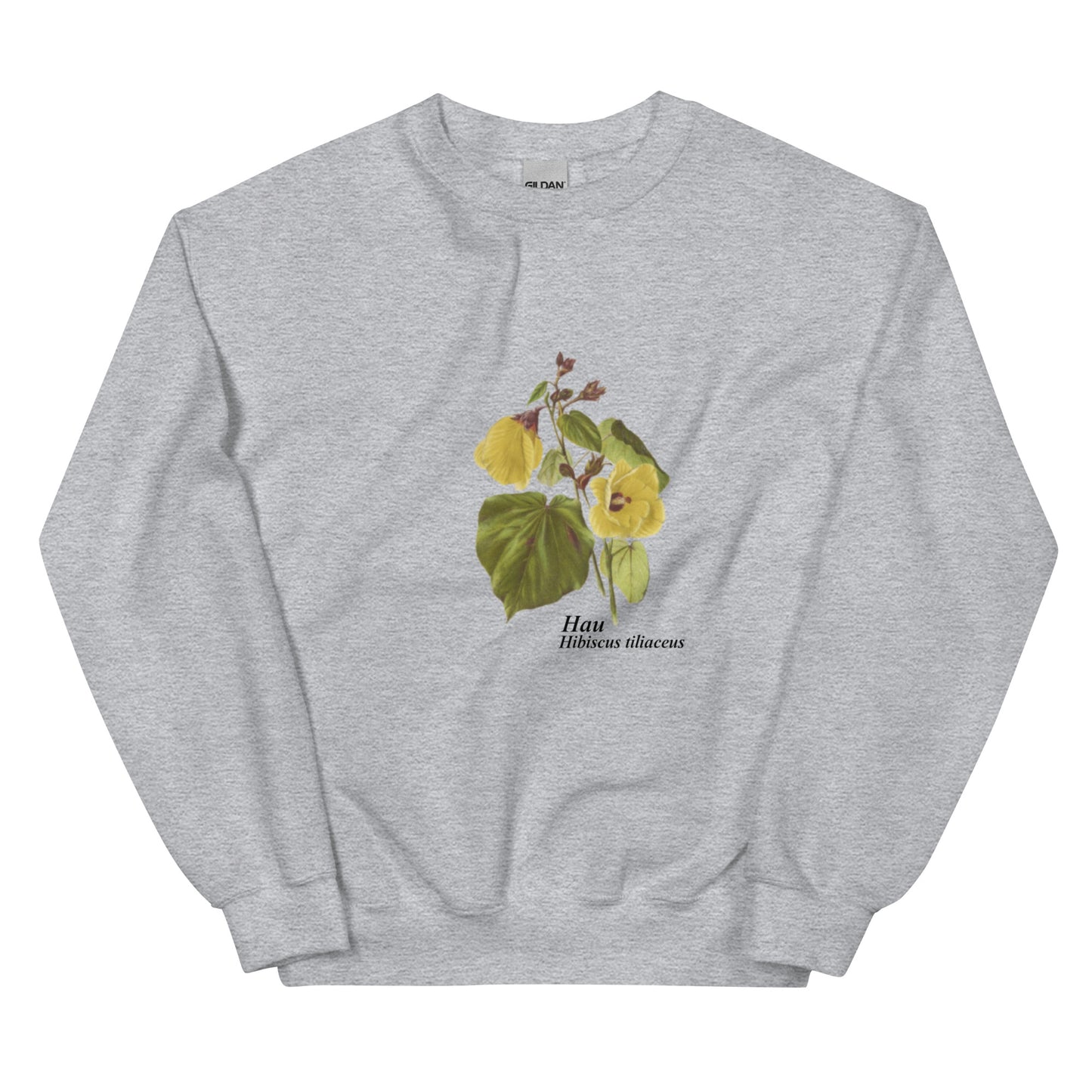 Indigenous or Native Flowers of the Hawaiian Islands Hau (Hibiscus tiliaceus) Crewneck