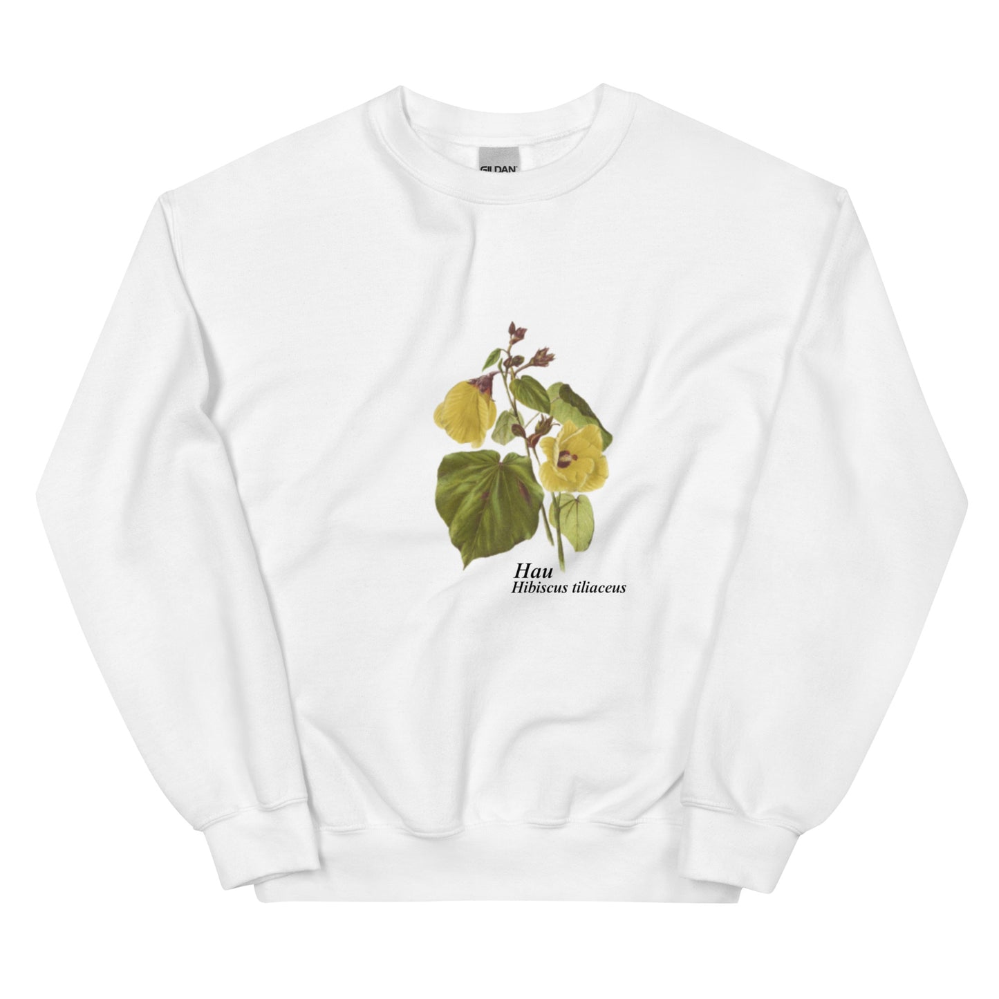 Indigenous or Native Flowers of the Hawaiian Islands Hau (Hibiscus tiliaceus) Crewneck
