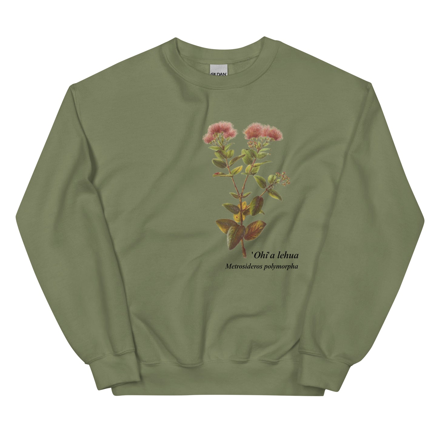 Indigenous Flowers of the Hawaiian Islands ('Ohi'a lehua) Crewneck