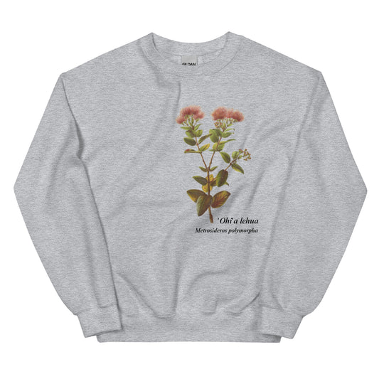 Indigenous Flowers of the Hawaiian Islands ('Ohi'a lehua) Crewneck