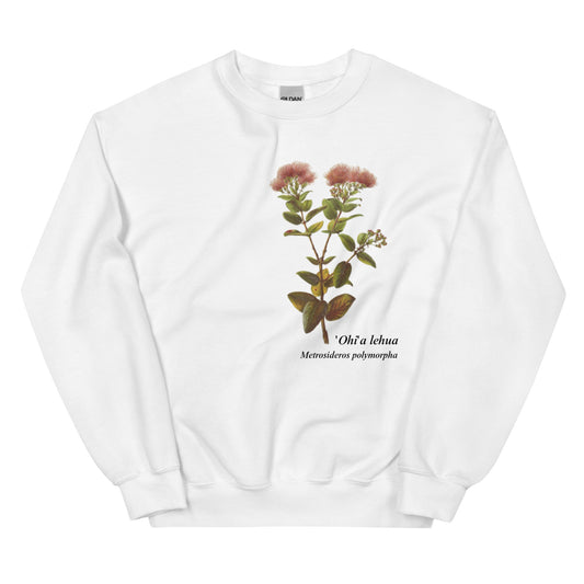Indigenous Flowers of the Hawaiian Islands ('Ohi'a lehua) Crewneck